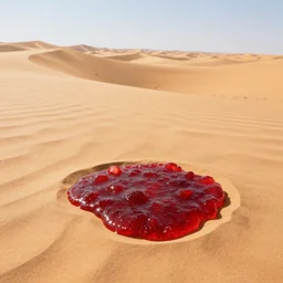 sahara desert made of strawberry jam