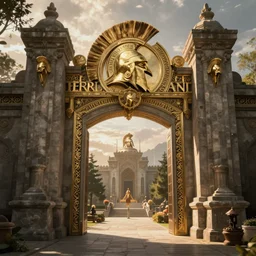 The gate to the eternal kingdom of Spartans, fantasy, digital art, HD, detailed.