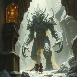 pencil shavings golem, highly detailed, magical, epic environment, hyperrealistic, artstation, fantasy, art by ivan laliashvili and nicholas cort and eddie mendoza and edward denton