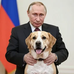 putin as a dog, photorealistic