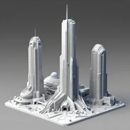 3 d sculpt of clean high tech scifi architecture cyberpunk art by syd mead and ian mcque, artstation, panfuturism, artstation, 2 d game art, hard surface modeling