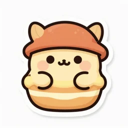 cute miss mascot barloche barloche barboach food sticker art, cronobreaker, beeple game icon