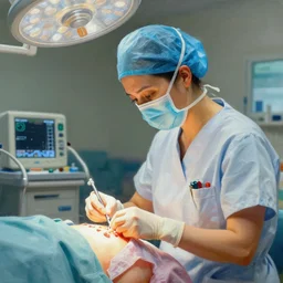 insanely detailed painting of an obstetrician, digital painting, rich colors, in hospital