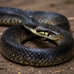 big snake, anaconda movie, anaconda, amber eyes, black scales, far shot