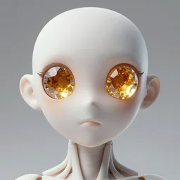 a humanoid monster with crystals for eyes, highly detailed, digital art, sharp focus, trending on art station, amber, anime art style