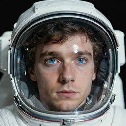 thom yorke singer songwriter in a spacesuit filling up with water, black background, glass reflecting light reflections, waterline in visor, ultrafine detail, hyper realistic face, beautiful blue eyes, black spherical pupils, eyes reflecting into eyes reflecting into infinity, eyes reflecting into eyes reflecting into infinity