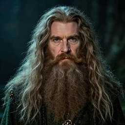 portrait of a leprecaun with long hairs in alan lee and marc simonetti and emil melmoth style  , cinematic lighting