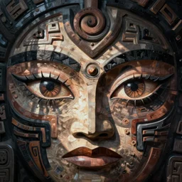 abstract art, cawamo, shamanic, eyes, magic, nachilt in style of cawamo