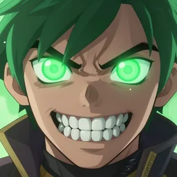 danny phantom detailed closeup high quality illustration with sharp teeth glowing green eyes, sharp cinematic 8k award winning intricate detailed illustration, cute detailed digital art, trending on tumblr pixiv