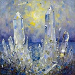 crystal landscape by elena vizerskaya and ivan aivazovsky, perfectly detailed, artstation, sharp focus, highly detailed, studio photography, impresion de giclee arte abstracto, award winning
