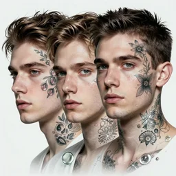 flowery face tattoos, by petros afshar, ross tran, peter mohrbacher, tom whalen, shattered glass, bubbly underwater scenery, radiant light