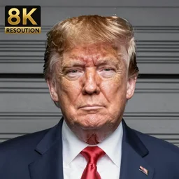 a mugshot of Donald Trump 8k Resolution