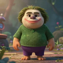 joker in the croods movie style, anime, disney, pixar, 8 k, hd, dof, kodak film, volumetric lighting, subsurface scattering, photorealistic, octane render, details