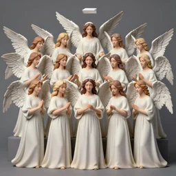 beautiful choir of angels, lowbrow, matte painting, 3 - d highly detailed, in the style of thomas kinkade,