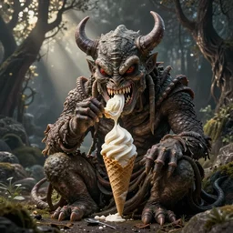 cthulhu eating ice cream