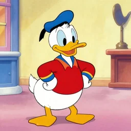 donald duck, in style of carl barks