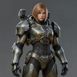 an portrait woman russian in the assault powered armor, style game square enix life, trending on artstation, painted by greg rutkowski, render naughty dog, octane render, detailed