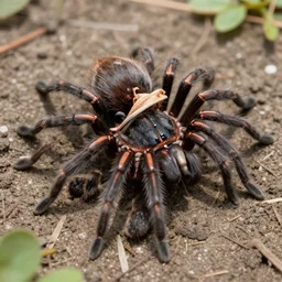 pile of spiders carrying a human