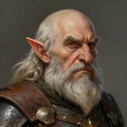 head and shoulders portrait of a dwarf adventurer, mouth scar, grandfatherly, veteran, leather armor, male, high fantasy, d & d, by donato giancola, face details, extremely detailed, digital illustration