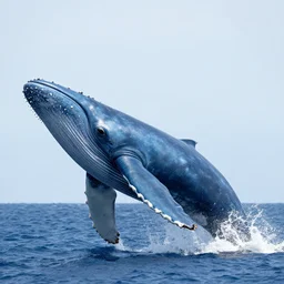 a giant blue whale