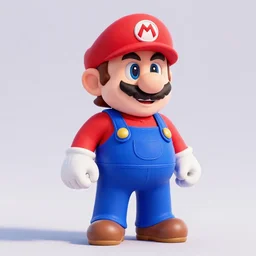 karl marx as a super mario bros character, 3d computer graphic, vaporwave