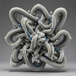 by buckminster fuller, by bernardo bellotto ornate voxel art. a beautiful kinetic sculpture. it turned out that some crooked things looked even worse when straightened. some tangled knots only made sense once unraveled.