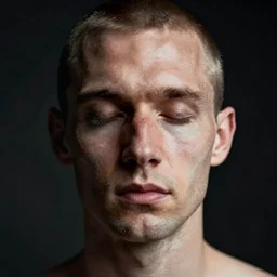 a man without a face and trypophobia instead