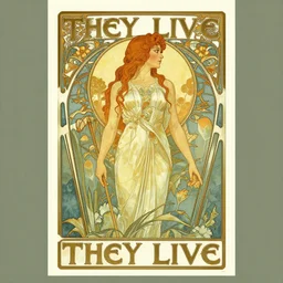 art nouveau poster art for the movie they live