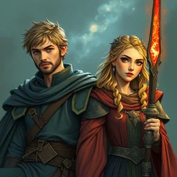 lancelot and guinevere hyper detailed in the style of neil blevins