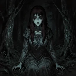 dmt hallucinations, horror, darkness, junji ito