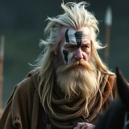 film still of bernie sanders as william wallace on horseback with war paint on face in braveheart 1 9 9 5