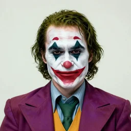 The Joker posing from LinkedIn profile picture, professional headshot