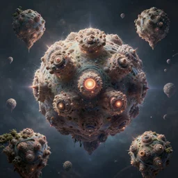 digital painting of a fractal hyperspace with floating islands, by mc echer, super detailed, intricate, volumetric light, mandelbulb, artstation trending
