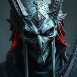 portrait of a eldar from warhammer 4 0 k by hr giger, greg rutkowski, luis royo and wayne barlowe, 8 k