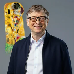 bill gates, hyper detailed, digital art, trending in artstation, cinematic lighting, studio quality, smooth render, unreal engine 5 rendered, octane rendered, art style by klimt and nixeu and ian sprigger and wlop and krenz cushart.