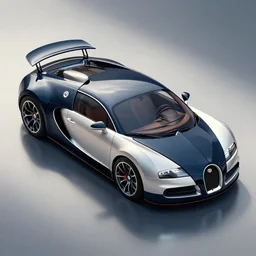 isometric view of bugatti veyron full car, cinematic, epic, 4 k, concept art by feng zhu