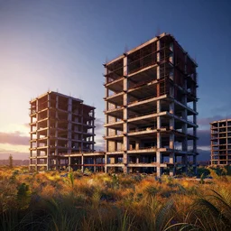 a beautiful detailed render of city abandoned urbex unfinished building industrial architecture building basement suite architecture nature by i. m. pei, tundra at dusk nightvision morning sun lightpaint meadow sunlight neon noir dramatic lighting at dawn nature at night thermal vision, archdaily, wallpaper, highly detailed, trending on artstation.