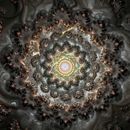a beautiful 3 d painting of a sprawling intricate fractal populated by mandelbrot fractals by android jones, volumetric lighting, dynamic lighting, dramatic lighting, high contrast, concept art, carved marble, opalescent, sacred geometry, religious, magic realism, catholicpunk, stark, trending on artstation
