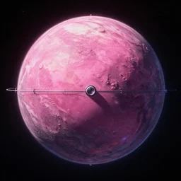 dyson sphere program pink planet, concept art, by william higginson
