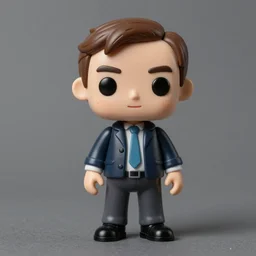 alan turing being possessed by agent smith, stop motion vinyl action figure, plastic, toy, butcher billy style