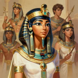An beautiful digital painting of an egyptian princess, by Stanley Artgerm Lau, WLOP, Rossdraws, James Jean, Andrei Riabovitchev, Marc Simonetti, and Sakimichan, trending on artstation, SFW version