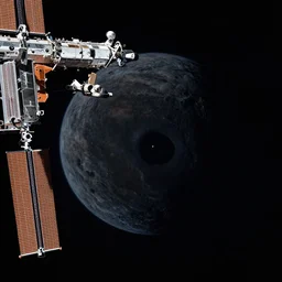 black hole from the international space station