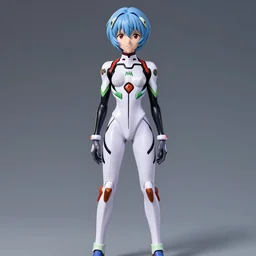 a fullbody portrait of rei ayanami neon genesis evangelion : : blue hair, under repairs, maintenance : : by ilya kuvshinov, rossdraws, artgerm, sola digital arts, anti aliasing, raytracing : :