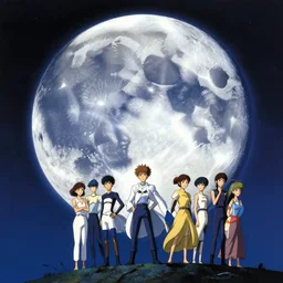 album cover art of surreal moon shield of sky athunder, trending on pixiv fanbox, painted by makoto shinkai takashi takeuchi studio ghibli, akihiko yoshida, yoshitaka amano, wangechi mutu, hd by lois van baarle, artgerm, helen huang, rossdraws, illustration