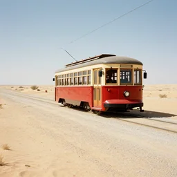 a 1970!!!s tramway!! in the middle of a desert!!