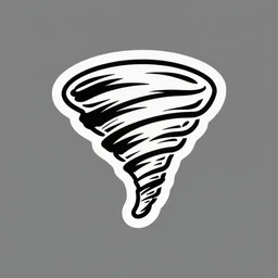 minimalistic logo shaped like a tornado! tornado! tornado! logo for daiquiri, superflat, anime, 8 0 s, style of patrick nagel, art deco, sharp, detailed, clean lines, 8 k