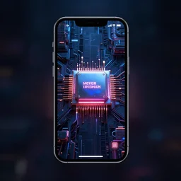 cyberpunk microchip phone wallpaper