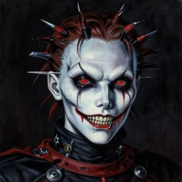 Scary painting a pinhead from hellraiser 4k detail