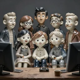 pixar family with actor's ceramic masks watching tv, style of paolo roversi, 8 k, sharp focus, soft light, volumetric lighting, highly detailed realistic, refined, artstation