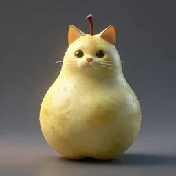 cat in the shape of a pear!!!!!!!!, futuristic, sci-fi, contrast volumetric light, highly detailed, digital painting, artstation, concept art, sharp focus, illustration, by Evgeny Lushpin